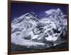 Mount Everest and Ama Dablam Seperated by a Glacier, Nepal-Michael Brown-Framed Premium Photographic Print