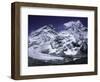 Mount Everest and Ama Dablam Seperated by a Glacier, Nepal-Michael Brown-Framed Photographic Print