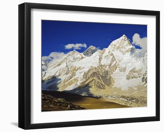 Mount Everest and Nuptse from Kala Patthar, Sagarmatha Natl Park, UNESCO World Heritage Site, Nepal-Jochen Schlenker-Framed Photographic Print