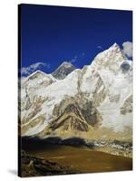 Mount Everest and Nuptse from Kala Patthar, Sagarmatha Natl Park, UNESCO World Heritage Site, Nepal-Jochen Schlenker-Stretched Canvas