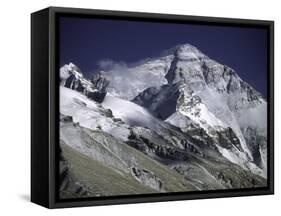 Mount Everest from the North Side, Tibet-Michael Brown-Framed Stretched Canvas
