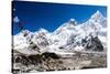 Mount Everest Mountains Landscape-blas-Stretched Canvas