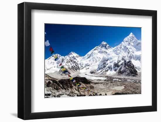 Mount Everest Mountains Landscape-blas-Framed Premium Photographic Print