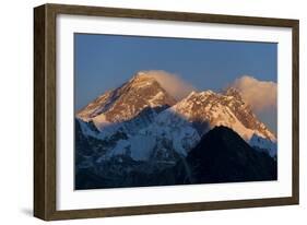 Mount Everest, Nuptse and Lhotse, seen here from Gokyo Ri, Khumbu Region, Nepal, Himalayas, Asia-Alex Treadway-Framed Photographic Print