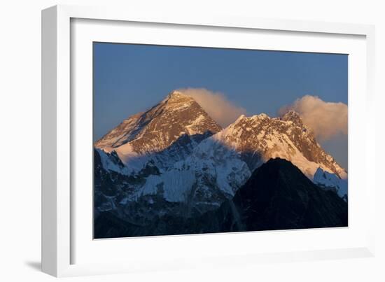 Mount Everest, Nuptse and Lhotse, seen here from Gokyo Ri, Khumbu Region, Nepal, Himalayas, Asia-Alex Treadway-Framed Photographic Print