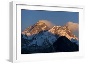 Mount Everest, Nuptse and Lhotse, seen here from Gokyo Ri, Khumbu Region, Nepal, Himalayas, Asia-Alex Treadway-Framed Photographic Print