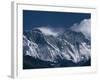 Mount Everest, Peak on the Left with Snow Plume, Seen Over Nuptse Ridge, Himalayas, Nepal-Tony Waltham-Framed Photographic Print