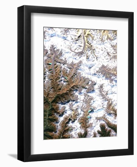 Mount Everest, Satellite Image-PLANETOBSERVER-Framed Premium Photographic Print