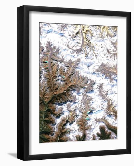 Mount Everest, Satellite Image-PLANETOBSERVER-Framed Photographic Print