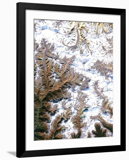 Mount Everest, Satellite Image-PLANETOBSERVER-Framed Photographic Print