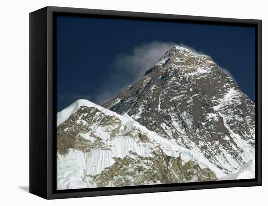 Mount Everest, UNESCO World Heritage Site, Nepal-Nigel Callow-Framed Stretched Canvas