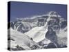 Mount Everest with Plumes, Tibet-Michael Brown-Stretched Canvas