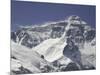 Mount Everest with Plumes, Tibet-Michael Brown-Mounted Premium Photographic Print