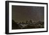 Mount Fitz Roy and Cerro Torre at night with star trails, El Chalten, Patagonia, Argentina-Ed Rhodes-Framed Photographic Print