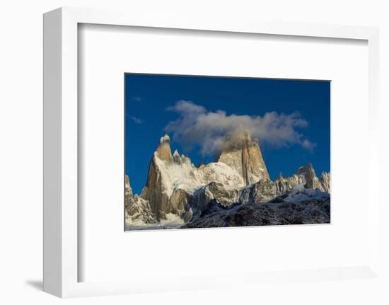 Mount Fitz Roy and Cerro Torre, Los Glaciares National Park, Patagonia, Argentina-Ed Rhodes-Framed Photographic Print