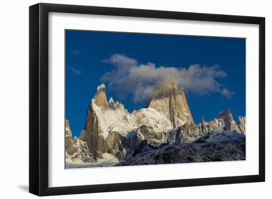 Mount Fitz Roy and Cerro Torre, Los Glaciares National Park, Patagonia, Argentina-Ed Rhodes-Framed Photographic Print