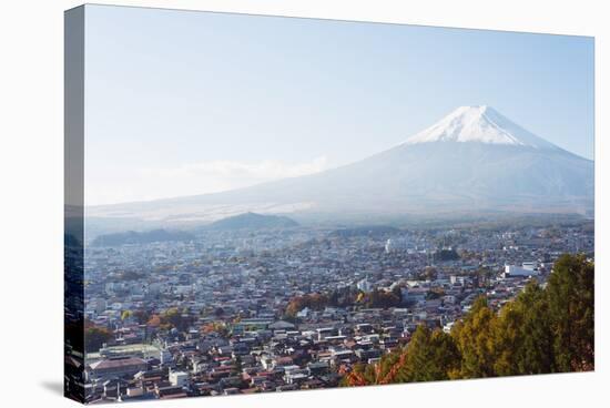 Mount Fuji, 3776M, UNESCO World Heritage Site, and Autumn Colours, Honshu, Japan, Asia-Christian Kober-Stretched Canvas