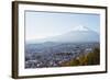 Mount Fuji, 3776M, UNESCO World Heritage Site, and Autumn Colours, Honshu, Japan, Asia-Christian Kober-Framed Photographic Print