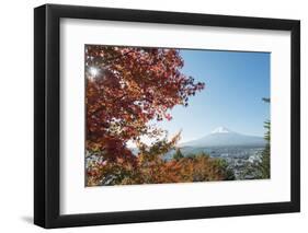 Mount Fuji, 3776M, UNESCO World Heritage Site, and Autumn Colours, Honshu, Japan, Asia-Christian Kober-Framed Photographic Print