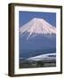 Mount Fuji and Bullet Train (Shinkansen), Honshu, Japan-Steve Vidler-Framed Photographic Print