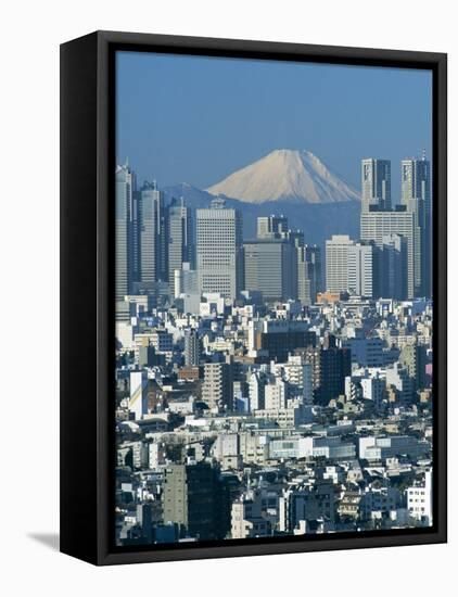 Mount Fuji and City Skyline, Tokyo, Honshu, Japan-null-Framed Stretched Canvas