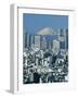 Mount Fuji and City Skyline, Tokyo, Honshu, Japan-null-Framed Premium Photographic Print