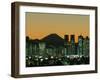 Mount Fuji and City Skyline, Tokyo, Honshu, Japan-null-Framed Premium Photographic Print