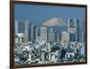 Mount Fuji and City Skyline, Tokyo, Honshu, Japan-null-Framed Photographic Print