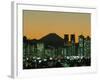 Mount Fuji and City Skyline, Tokyo, Honshu, Japan-null-Framed Photographic Print