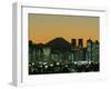 Mount Fuji and City Skyline, Tokyo, Honshu, Japan-null-Framed Photographic Print