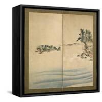 Mount Fuji and Enoshima, Edo Period, C.1825-Katsushika Hokusai-Framed Stretched Canvas