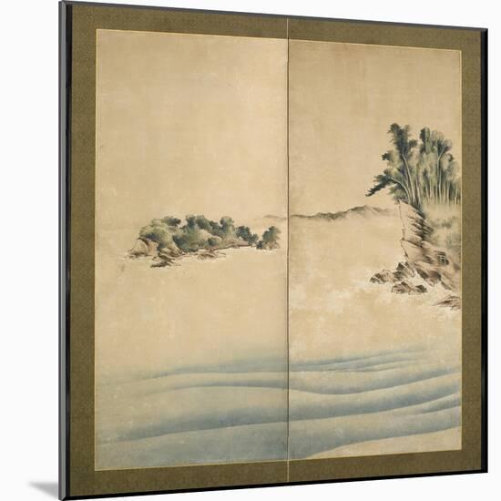 Mount Fuji and Enoshima, Edo Period, C.1825-Katsushika Hokusai-Mounted Giclee Print