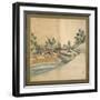 Mount Fuji and Enoshima, Edo Period, C.1825-Katsushika Hokusai-Framed Giclee Print