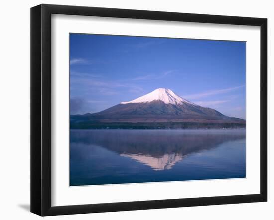 Mount Fuji and Lake Yamanaka, Honshu, Japan-null-Framed Premium Photographic Print