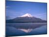 Mount Fuji and Lake Yamanaka, Honshu, Japan-null-Mounted Premium Photographic Print