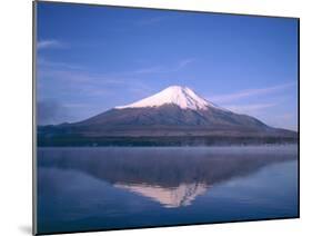 Mount Fuji and Lake Yamanaka, Honshu, Japan-null-Mounted Premium Photographic Print