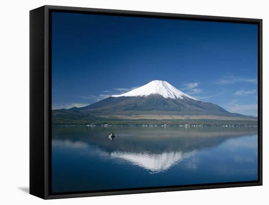 Mount Fuji and Lake Yamanaka, Honshu, Japan-null-Framed Stretched Canvas