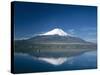 Mount Fuji and Lake Yamanaka, Honshu, Japan-null-Stretched Canvas