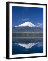 Mount Fuji and Lake Yamanaka, Honshu, Japan-null-Framed Premium Photographic Print