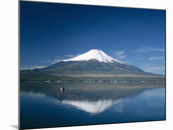 Mount Fuji and Lake Yamanaka, Honshu, Japan-null-Mounted Photographic Print