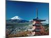 Mount Fuji and Pagoda, Hakone, Honshu, Japan-Steve Vidler-Mounted Premium Photographic Print