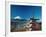 Mount Fuji and Pagoda, Hakone, Honshu, Japan-Steve Vidler-Framed Photographic Print