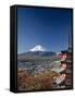 Mount Fuji and Pagoda, Honshu, Japan-Steve Vidler-Framed Stretched Canvas