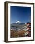 Mount Fuji and Pagoda, Honshu, Japan-Steve Vidler-Framed Photographic Print