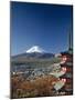 Mount Fuji and Pagoda, Honshu, Japan-Steve Vidler-Mounted Photographic Print