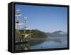 Mount Fuji and Pirate Ship, Lake Ashi (Ashiko), Hakone, Kanagawa Prefecture, Japan-Christian Kober-Framed Stretched Canvas