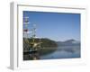 Mount Fuji and Pirate Ship, Lake Ashi (Ashiko), Hakone, Kanagawa Prefecture, Japan-Christian Kober-Framed Photographic Print