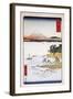 Mount Fuji and Sea Seen from Miura Peninsula in Province of Sagami-null-Framed Giclee Print