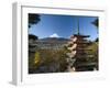 Mount Fuji and Temple, Fuji-Hakone-Izu National Park, Japan-Gavin Hellier-Framed Photographic Print