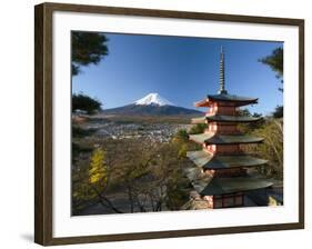 Mount Fuji and Temple, Fuji-Hakone-Izu National Park, Japan-Gavin Hellier-Framed Photographic Print